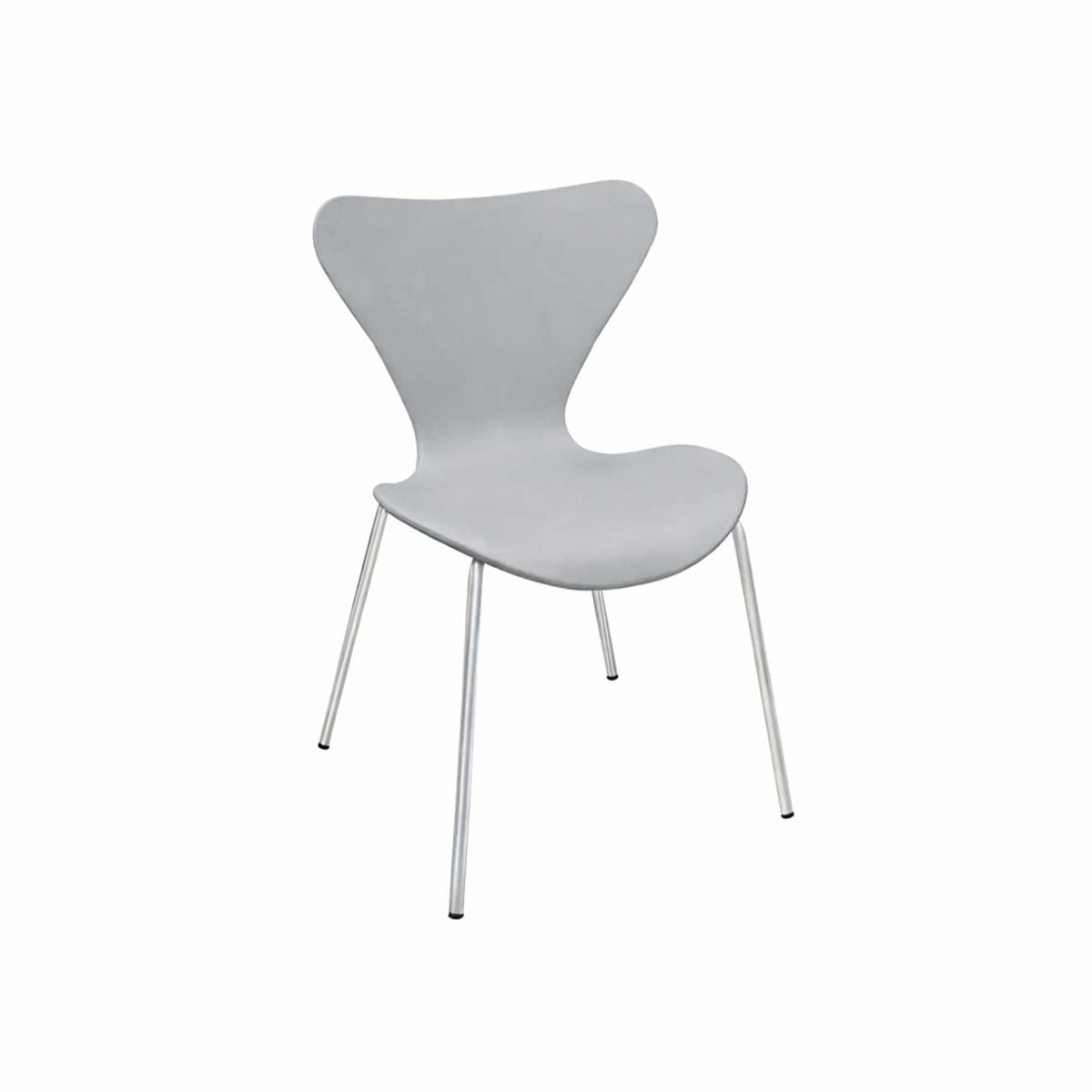 Silla Corazón PP  Gris Pata Cromada