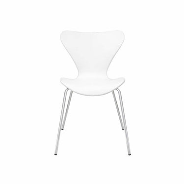 Silla Corazón PP  Blanca Pata Cromada