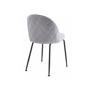 Silla Luxury Felpa Gris Pata Negra