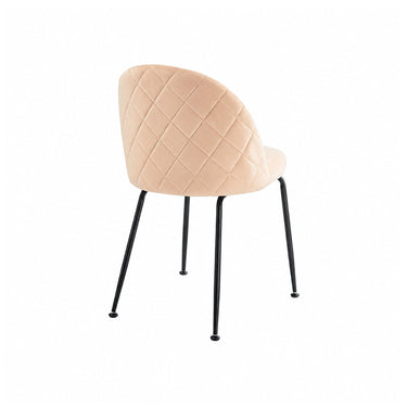 Silla Luxury Felpa Beige Pata Negra