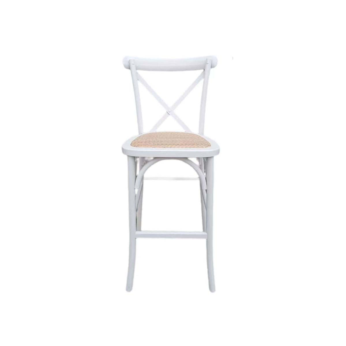 Taburete Bar Crossback Madera Blanco 66 cm