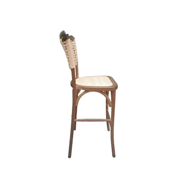 Taburete Bar Crossback Yute Walnut 66 cm