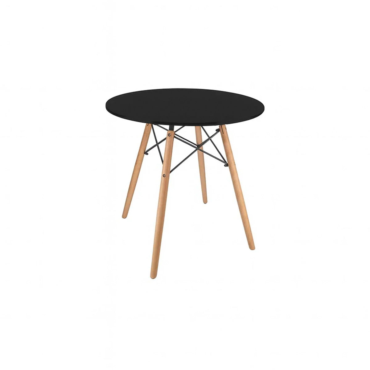 Mesa Eames MDF Negra D80 cm