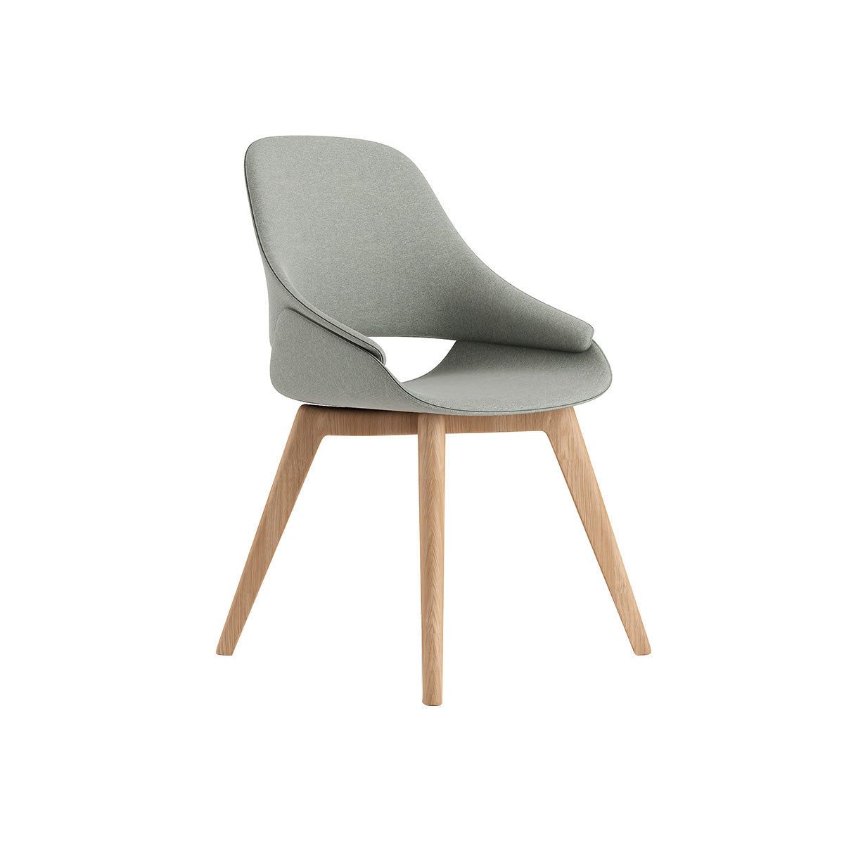 Silla Río Gris 4 Patas Madera