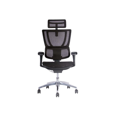Silla Oficina Ioo Black con Cabecero Base Aluminio