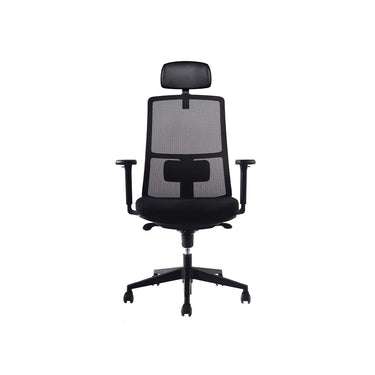 Silla Oficina Tela con Cabecero Base Nylon
