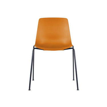 Silla Visita Joga Naranja Base Negra