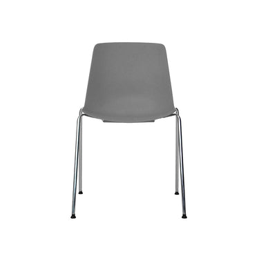 Silla Visita Joga Gris Base Cromada