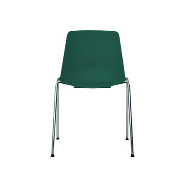 Silla Visita Joga Verde Base Cromada