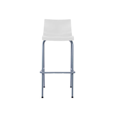 Taburete Cob Blanco Base Gris 76 cm