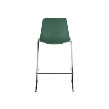 Taburete Joga Verde Base Cromada 67 cm