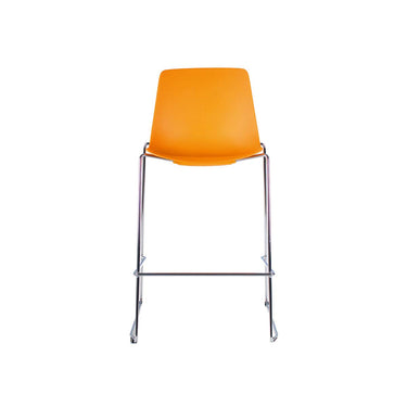 Taburete Joga Naranjo Base Cromada 67 cm