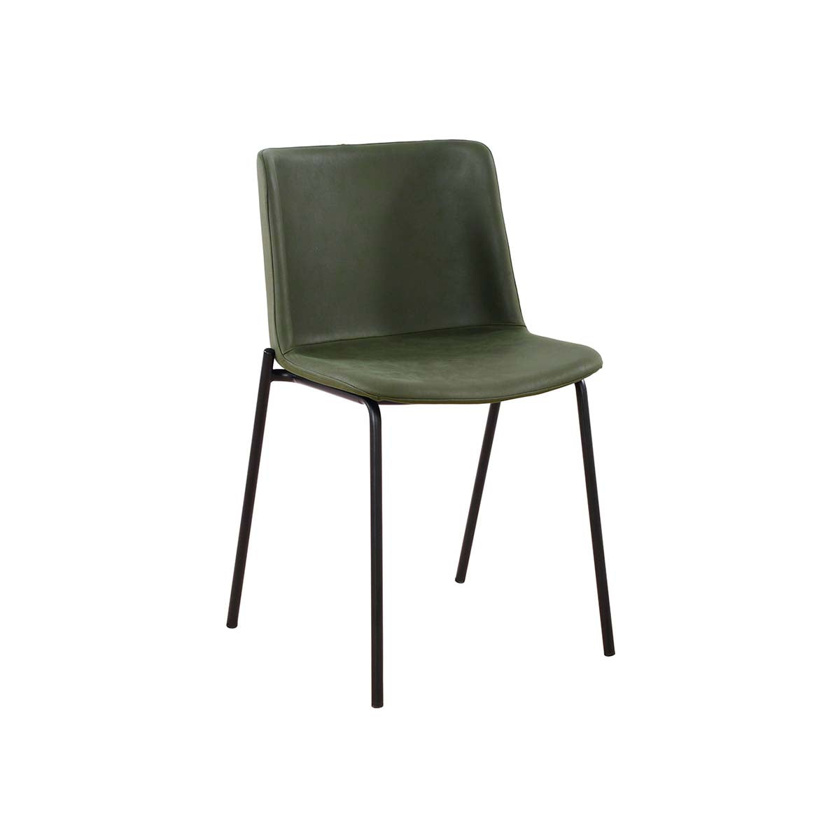 Silla Count Basic Tapizada Soft Verde Oscuro