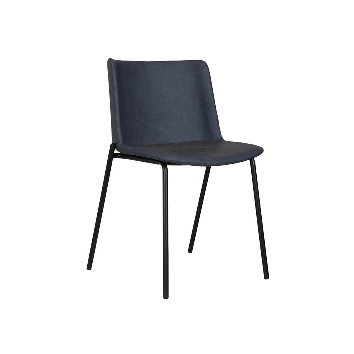 Silla Count Basic Tapizada Azul Arándano