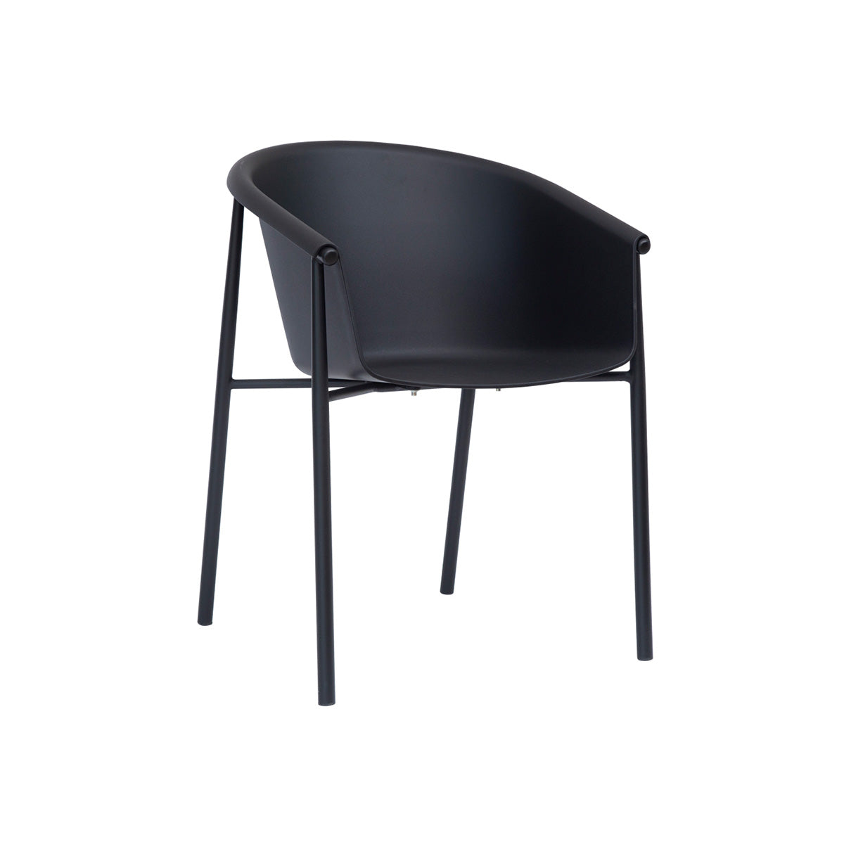 Silla Exterior Monocolor Mumm Negra