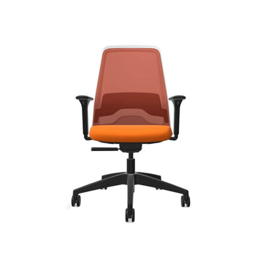 Silla Oficina Every Naranja Base Nylon