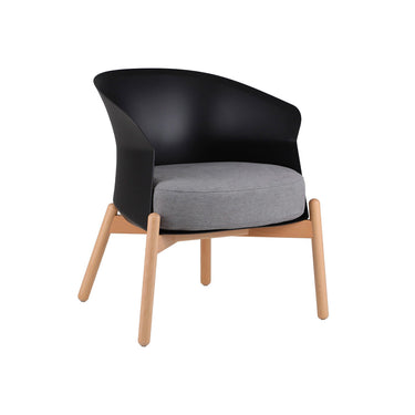 Sillón Wally Gris Pata Madera