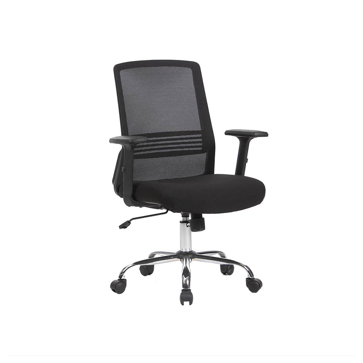 Silla Oficina West Negro Base Cromada