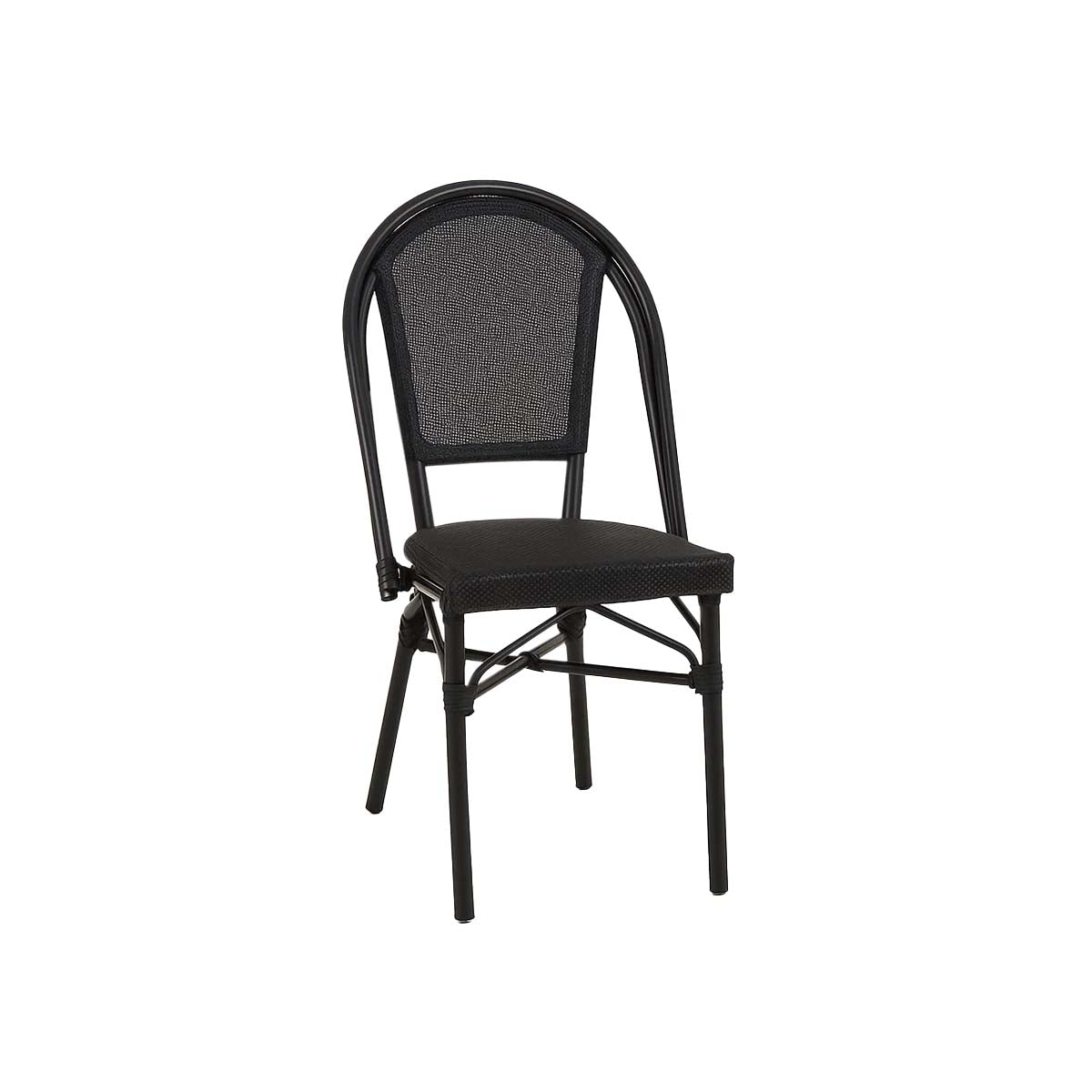 Silla Exterior Parisina Textileno Negra
