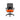 Silla Oficina Ecochair Respaldo Negro Asiento Naranja Base Nylon