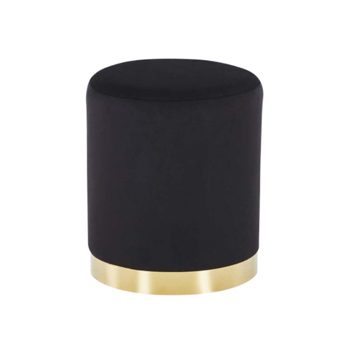 Pouf Felpa Negro