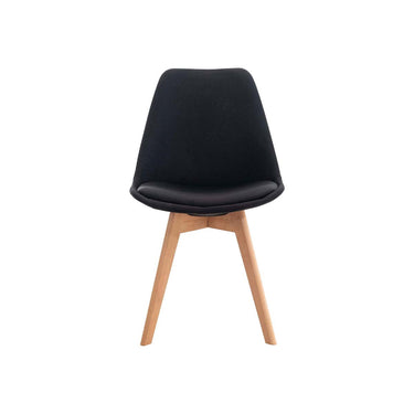 Silla Tulip Lino Negra
